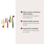 Zyliss 3 Piece Knife Value Set - Kitchen Knife Set - Kitchen Knife Set with Sheath Covers - Includes Paring, Serrated Paring & Utility Knives - Stainless Steel