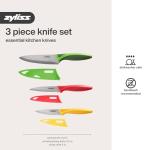 Zyliss 3 Piece Knife Value Set - Kitchen Knife Set - Kitchen Knife Set with Sheath Covers - Includes Paring, Serrated Paring & Utility Knives - Stainless Steel