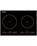 Empava Electric Stove Induction Cooktop Horizontal with 2 Burners in Black Vitro Ceramic Smooth Surface Glass 120V, 12 Inch