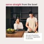 Zyliss Easy Spin Salad Spinner - Fruit & Veggie Dryer - Produce Spinner & Cleaner for Salad Prep - Dishwasher-Safe Kitchen Essential - Non-Slip Bowl with Pull Handle - Grey Easy Spin Large