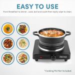 Aroma Single Burner Hot Plate - Black Metal