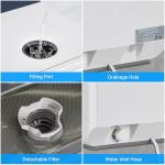 Portable Dishwasher Countertop, 6 Washing Programs Tabletop Dishwasher With 5 L Built-In Water Tank, Air-Dry Function, LED Display & Touch Control, Dual Spray Rinsing, Self Absorbing Water Dishwasher