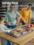 Extra Large Food Warming Tray with Adjustable Temperature Control, Electric Server Warmer Mat, Hot Plate for Buffets, Restaurants, House Parties, Party Events (24" x 16") - Gray
