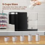 Gevi Single Serve Coffee Maker for K Cup and Ground Coffee, Pod Coffee Maker with 40oz Water Reservoir, 6 to 14 oz. Brew Sizes, Black