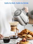 Kismile Electric Kettle, Capacity Indicator, 7 Adjustable Temp Settings & 2h Keep Warm, Auto Shut-Off, 1.7L 1500W Water Boiler for Coffee & Tea, Stainless Steel