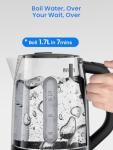 Kismile Electric Kettle, Capacity Indicator, 7 Adjustable Temp Settings & 2h Keep Warm, Auto Shut-Off, 1.7L 1500W Water Boiler for Coffee & Tea, Stainless Steel