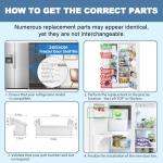 240334201 Refrigerator Door Shelf Bin Compatible with Frigidaire Kenmore BFHS2611LM0 BGHS2634KE2 CRSE263TB0, 240334201 Fridge Door Bin Replace AP2115843 891031 AH429846 240334207 EAP429846 PS429846