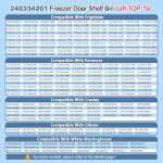 240334201 Refrigerator Door Shelf Bin Compatible with Frigidaire Kenmore BFHS2611LM0 BGHS2634KE2 CRSE263TB0, 240334201 Fridge Door Bin Replace AP2115843 891031 AH429846 240334207 EAP429846 PS429846