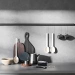 Kitchen Gadgets Set 6 Piece, Space Saving Kitchen Utensils Stainless Steel Accessories Cheese Grater, Bottle Opener, Pizza Cutter, Vegetable Peeler, Paring Knife, Garlic Grinder, Burlap Bag Gift(BLK)