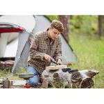 Kitchen Gadgets Set 6 Piece, Space Saving Kitchen Utensils Stainless Steel Accessories Cheese Grater, Bottle Opener, Pizza Cutter, Vegetable Peeler, Paring Knife, Garlic Grinder, Burlap Bag Gift(BLK)