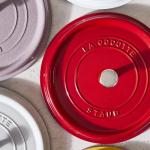 STAUB Cast Iron Dutch Oven 4-qt Round Cocotte, Made in France, Serves 3-4, Cherry