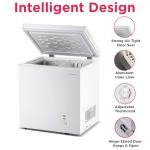 Frigidaire Chest Deep Freezer, 2.0 Cu. Ft. Capacity, Adjustable Thermostat-Removable Vinyl Coated Wire Basket-Easy Defrost Drain- Garage Ready- Pearl White