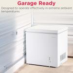 Frigidaire Chest Deep Freezer, 2.0 Cu. Ft. Capacity, Adjustable Thermostat-Removable Vinyl Coated Wire Basket-Easy Defrost Drain- Garage Ready- Pearl White