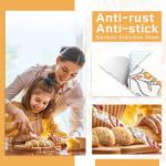 Astercook Paisley Pattern Knife Set with Cover, Dishwasher Safe Colorful Knives with 6 Knife Sheath, German Stainless Steel Rainbow Knife Set