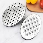 Stainless Steel Cheese Grater with Airtight Storage Container - Box Grater for Kitchen, Shredder for Parmesan, Cheddar, Vegetables, Chocolate, Nutmeg - Includes Lemon for Citrus, Ginger, Butter