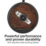 Proctor Silex Electric Coffee Grinder for Beans, Spices and More, Stainless Steel Blades, Makes upto 12 Cups, Black