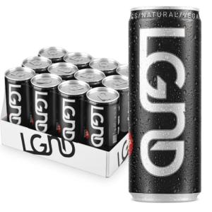 LGND Original Smart Energy Drink | Nootropic + Prebiotic Formula for Focus, Endurance & Gut Health | Clean Energy, Low-Calorie, No Crash | Spicy Ginger Flavor | 12-Pack