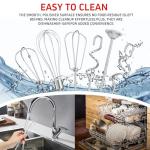 Hand Mixer Attachments Beater 6Pcs, Whisk, Blending Rod and Dough Hooks, Stainless Steel Hand Mixer Accessories for Kitchenaid Hand Mixers KHM3 KHM5 KHM7 KHM9, Dishwasher Safe