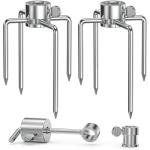 Onlyfire 6006 Grill Replacement Rotisserie Meat Forks(1-Pair) Kit with Spit Counter Balance and Bushing - Fits 1/2" Hexagon & 3/8" and 5/16" Square Spit Rods