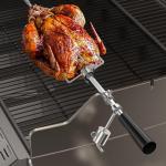 Onlyfire 6006 Grill Replacement Rotisserie Meat Forks(1-Pair) Kit with Spit Counter Balance and Bushing - Fits 1/2" Hexagon & 3/8" and 5/16" Square Spit Rods