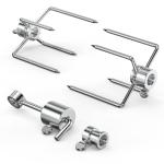 Onlyfire 6006 Grill Replacement Rotisserie Meat Forks(1-Pair) Kit with Spit Counter Balance and Bushing - Fits 1/2" Hexagon & 3/8" and 5/16" Square Spit Rods