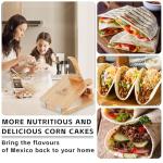 Tortilla Press 10 Inch Bamboo Tortilla Maker, Mexican Tortillera Presser Homemade Flour Tortilla Press for Mexican Tortillas Roti Burrito, Taco Pataconera (Beech)