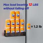 Carwiner 4 Pack Magnetic Spice Rack for Refrigerator, Magnetic Refrigerator Organizer, Strong Magnetic Fridge Shelf, Rustproof Side Fridge Storage Rack for Kitchen,Black (CW-CTTLJ-4P)