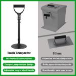 BSTSLL Trash Compactor for kitchen (20" to 25"H), Manual Waste Compactor, Trash Can Compressor Garbage Tamper Press Tool for Small Outdoor Bins -Lightweight- Reduces Trash Volume&Saves Bags