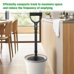 BSTSLL Trash Compactor for kitchen (20" to 25"H), Manual Waste Compactor, Trash Can Compressor Garbage Tamper Press Tool for Small Outdoor Bins -Lightweight- Reduces Trash Volume&Saves Bags