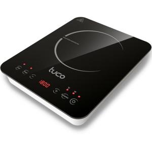 TUCO Portable Induction Cooktop Burner Hot Plate Electric Stove with Shatter-Proof Ceramic Glass, LCD Sensor Touch, ETL Certified, 20 Cooking Modes, 1800 Watts
