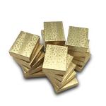 TheDisplayGuys - 100-Pack #11 Cotton Filled Cardboard Paper Jewelry Boxes Gift Case - Gold Foil (2.1" x 1.8" x 0.8") - for Shipping or Storage