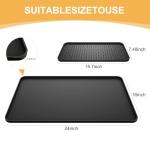 Silicone Coffee Mat, 24''x16'' Bar Mat with Detachable Dish Drying Mat - Fits Under Coffee Maker & Dish Rack