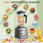 Blender, 68Oz. Countertop Blenders with 20Oz. Grinder, 28000 RPM Kitchen Blender for Smoothies, Ice Crushing, Frozen Fruits, Self-Cleaning, Speed Adjustable