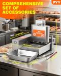 PYY Commercial Mini Donut Machine - 4 Row Fully Automatic Commercial Donut Maker Machine, 1800 Pcs/Hr, Upgraded Anti-Stick Donut Fryer Machine, Makes Mini DIA 1.18"-1.97" Donut, 5.5L Hopper, 1800W