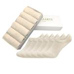 MAGIARTE Cotton No Show Socks Low Cut Athletic Running Cycling Sports Liner Socks Non Slip Design Invisable Socks for Women and Men 6-PACK (Color#07M Beige)