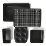 Amazon Basics Nonstick Bakeware 6-Piece Set, Stackable, Dishwasher and Oven-Safe