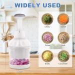 Pamperεd Chεf Food Chopper, Vegetable Chopper, Onion Chopper, Garlic Chopper, Nuts Chopper - Hand Chopper For Vegetables Salads Fruits, Nuts. Dishwasher-safe, White, Easy to Clean