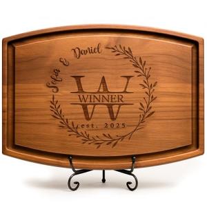 Personalized Cutting Board - Wooden Customized Gifts for Kitchen & Charcuterie - Custom Wedding, Newlyweds, Bridal Showers, Anniversary, Christmas, Housewarming, Engagement Gifts for Couples