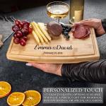 Personalized Cutting Board - Wooden Customized Gifts for Kitchen & Charcuterie - Custom Wedding, Newlyweds, Bridal Showers, Anniversary, Christmas, Housewarming, Engagement Gifts for Couples