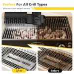 Electric Rotary Grill Brush for Outdoor Grill, 3-Speed Power Control, 304 Stainless Steel BBQ Grill Brush with No Bristle Shedding, 90 Mins Extended Runtime Grill Cleaning Brush