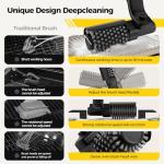 Electric Rotary Grill Brush for Outdoor Grill, 3-Speed Power Control, 304 Stainless Steel BBQ Grill Brush with No Bristle Shedding, 90 Mins Extended Runtime Grill Cleaning Brush