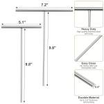 Crepe Spreader and Spatula Kit, Wood Handle Offset Spacula 12",Stainless Steel 7" & 5" T-Shaped Batter Spreaders, Pancake Tool, Crepes Turner Sticks Fit Any Crepe Pan Maker, Pack of 3