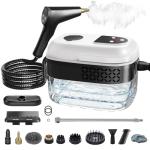 Gyrivav Steam Cleaner, 6-Level Adjustable Handle, 15s Heat-Up, 1.48 Qt Tank, 1500W Pressurized Handheld Steam Cleaner with Accessories for Home, Kitchen, Bathroom, Car, Tile, Grout