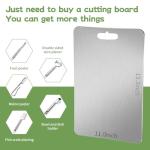 Stainless Steel Cutting Board,304L Stainless Steel Cutting Boards for Kitchen, Double Sided Food Grade, Titanium Cutting Mat Chopping Boards for Meat Fruit & Vegetable Various Cooking Tasks.