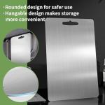 Stainless Steel Cutting Board,304L Stainless Steel Cutting Boards for Kitchen, Double Sided Food Grade, Titanium Cutting Mat Chopping Boards for Meat Fruit & Vegetable Various Cooking Tasks.