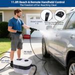 Gyrivav Steam Cleaner, 6-Level Adjustable Handle, 15s Heat-Up, 1.48 Qt Tank, 1500W Pressurized Handheld Steam Cleaner with Accessories for Home, Kitchen, Bathroom, Car, Tile, Grout