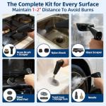 Gyrivav Steam Cleaner, 6-Level Adjustable Handle, 15s Heat-Up, 1.48 Qt Tank, 1500W Pressurized Handheld Steam Cleaner with Accessories for Home, Kitchen, Bathroom, Car, Tile, Grout