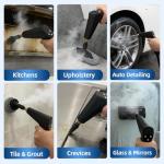 Gyrivav Steam Cleaner, 6-Level Adjustable Handle, 15s Heat-Up, 1.48 Qt Tank, 1500W Pressurized Handheld Steam Cleaner with Accessories for Home, Kitchen, Bathroom, Car, Tile, Grout