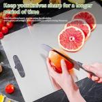 Stainless Steel Cutting Board,304L Stainless Steel Cutting Boards for Kitchen, Double Sided Food Grade, Titanium Cutting Mat Chopping Boards for Meat Fruit & Vegetable Various Cooking Tasks.