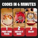 PIEZANO Crispy Crust Pizza Oven by Granitestone – 12 Inch Electric Pizza Oven Indoor Countertop Maker with Ceramic Stone Heats up to 800˚F for Delicious Stone Baked Pizzeria Style Pizza at Home